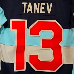 Fanatics Navy and Light Blue Jersey with Red Accents